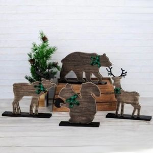 Target BP Rustic Wood Woodland Animal Set of 4 - Moose - Squirrel - Bear…
